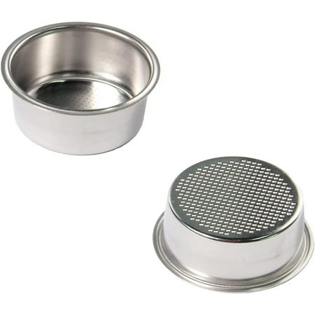 

(1 piece) 51mm Filter Basket Coffee Filter Basket Stainless Steel Espresso Filter Basket Coffee 51mm Non-pressurized Filter Basket for 51mm Handle Basket (Double Cup)
