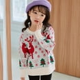 thumbnail image 4 of Chandail de Noël pour Garçon Fille Pull-Over Rennes Élan Chandails en Molleton Dessin Animé, 4 of 10