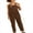 Dark Brown, variant on Michellecmm Women's Corduroy Overalls Solid Color Square Neck Pants Jumpsuit with Front Pockets Casual Streetwear