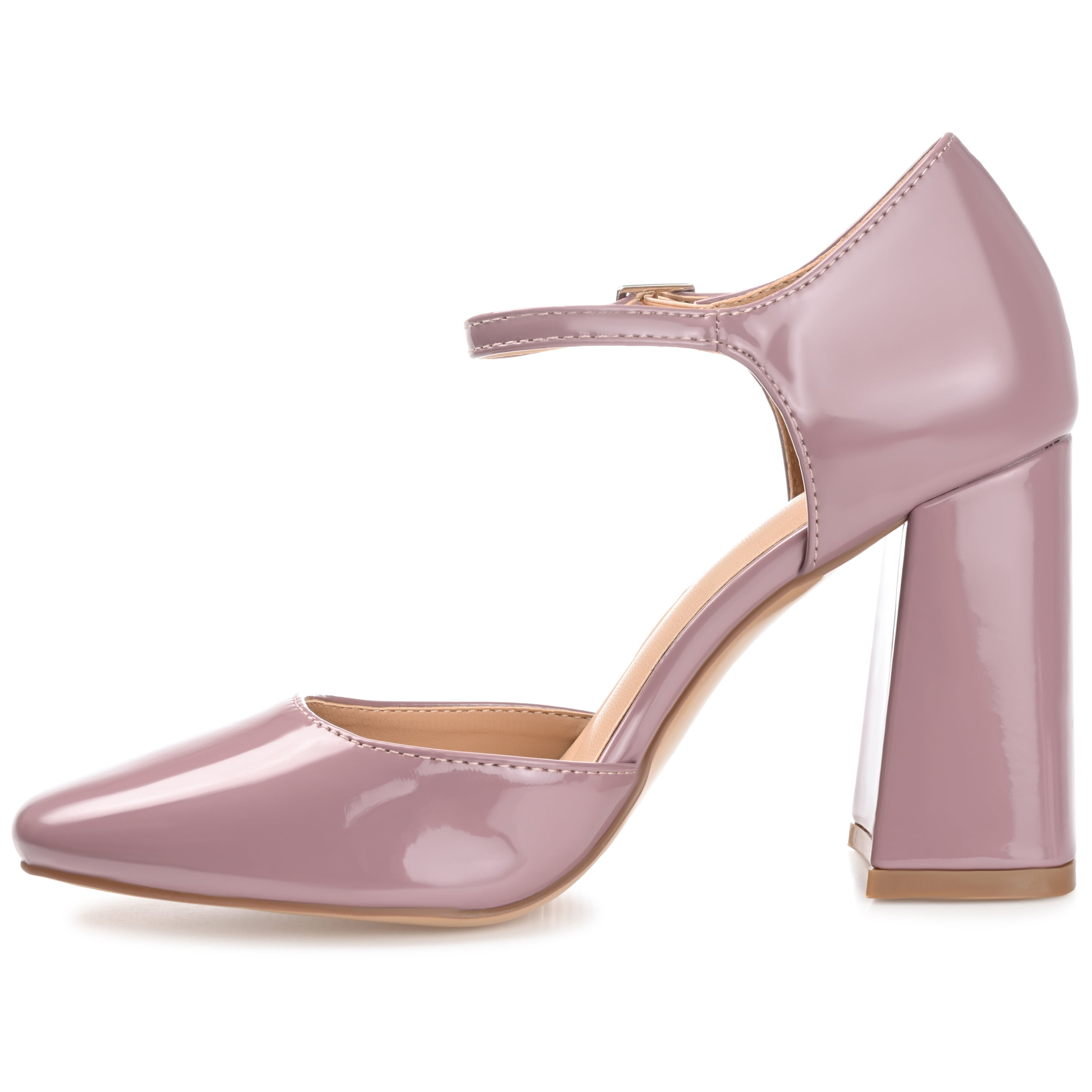 Journee Womens Hesster Mary Jane Mid Block Heel Square Toe Pumps, Widths Available