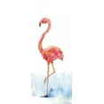 thumbnail image 2 of Nan 8x14 White Modern Wood Framed Museum Art Print Titled - Flamingo Splash II, 2 of 4