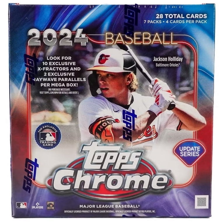 2024 Topps Chrome Updates MLB Baseball Trading Cards Mega Box