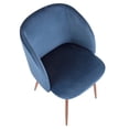 thumbnail image 4 of LumiSource Walnut, Blue Fran Chair - Set of 2, 4 of 4