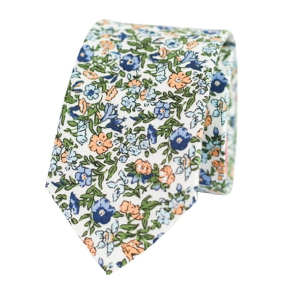 Dusty Sage Floral Tie, Groomsmen Tie, Wedding Tie, Groomsmen Gift
