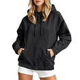 thumbnail image 5 of FNFYFH Women's Hoodies Mock Neck Sweatshirt Long Sleeve Drawstring Pullover Hoodie with Pocket, 5 of 8