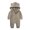 113#Gray, variant on Toddler Kids Boys And Girls Solid Color Cute Long Sleeve Hooded Romper Jumpsuits