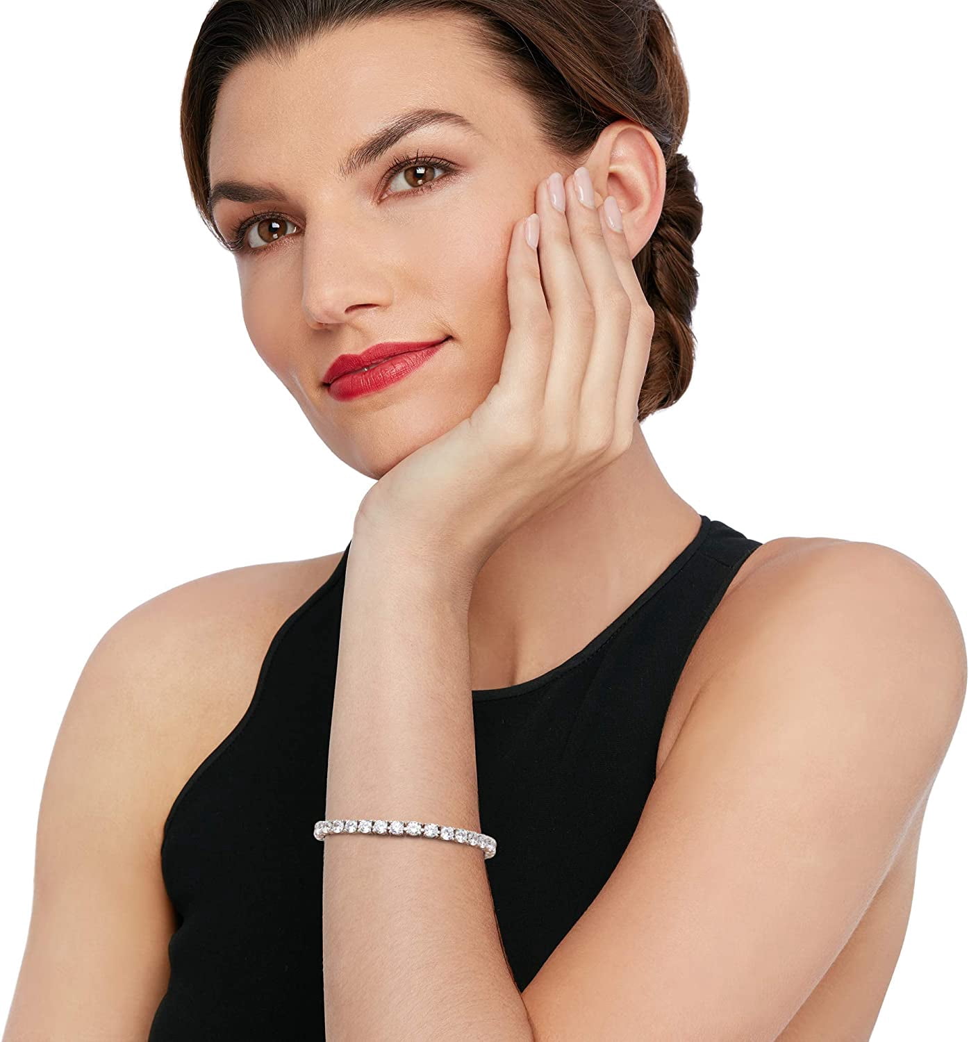 Sterling Silver Multi-Color CZ Tennis Bracelet