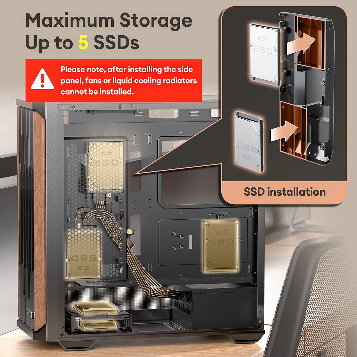 自作静音PC／i5 3470／SSD180GB／MEM16GB／R7 250 自作静音PC／i5 3470