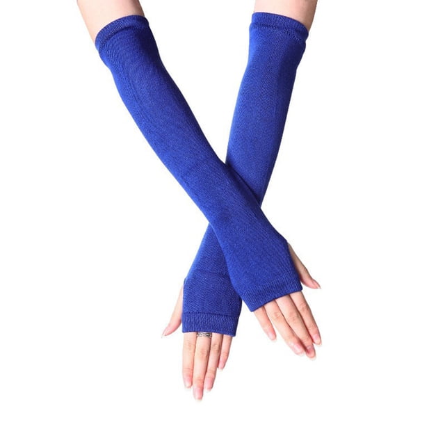 TIMIFIS Gants Longs Sans Doigts pour Femmes Longueur Coudière Réchauffeur de Bras avec Trou pour Pouce Mode Extensible Hiver Automne Mode Décontractée Gants Doux pour Activités Extérieures