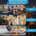 thumbnail image 3 of 2-in-1 Outdoor Propane Deep Fryer & Griddle Combo, Double Burner Gas Cooking Station with Wheels, Portable Fish Fryer for BBQ, Camping, Tailgating & Backyard Cooking, 3 of 8