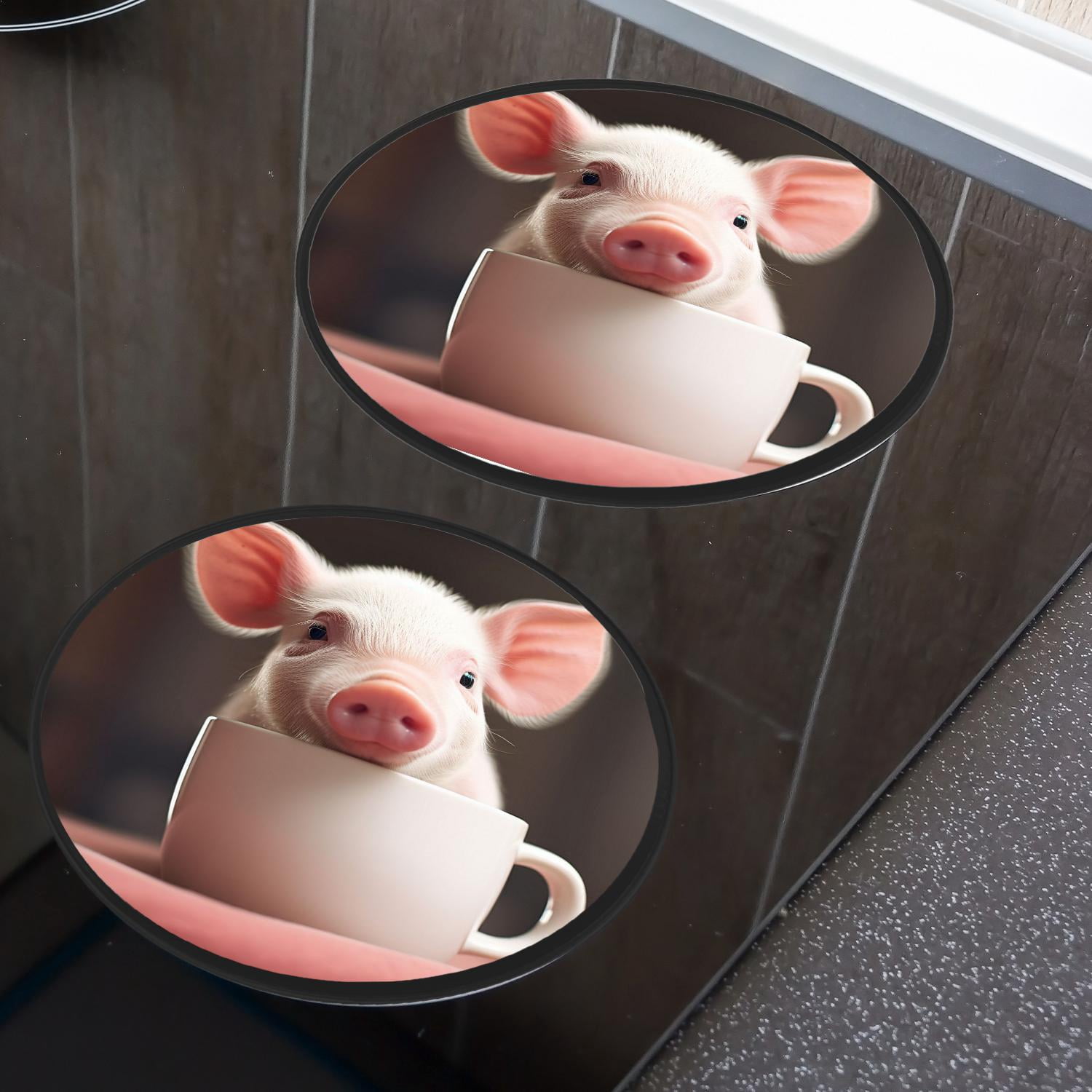 Round Stove Burner Covers 4 Pcs,Pig With Big Ears Beautiful Round Electric Stove Burner Covers 8Inch And 10Inch