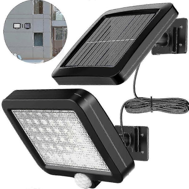 Solar Lamps For Outside, 56 Led Solar Lamp Outside With Motion Detector, Ip65 Waterproof, 120 Lighting Angle, Solar Wall Lamp For Garden With Cable