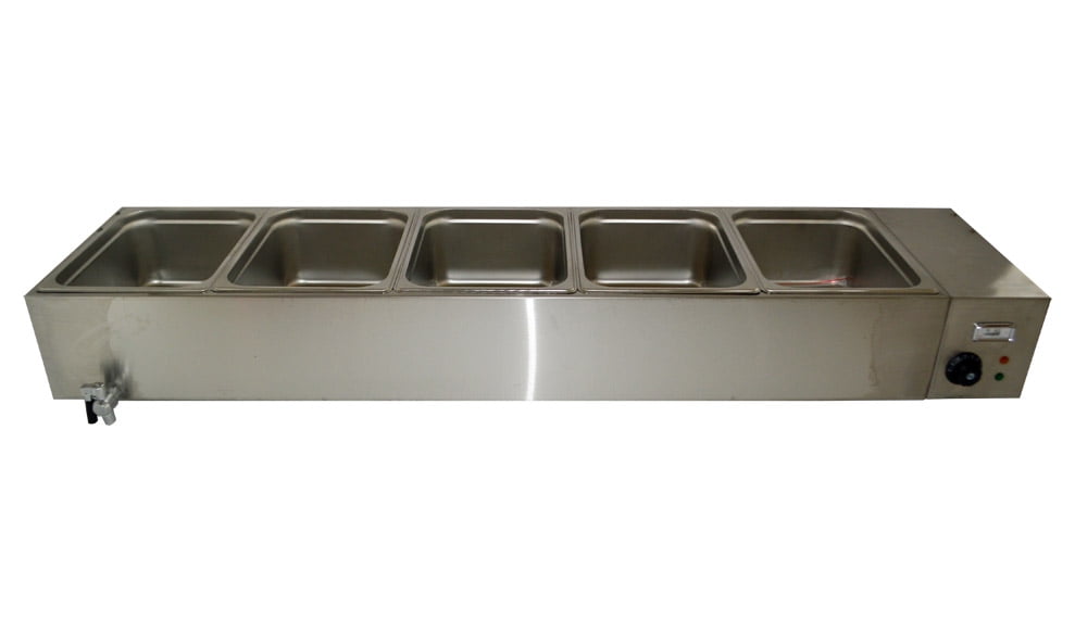 TECHTONGDA 6''Deep Electric Display Buffet Food Warmer 5 pans Large