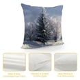 thumbnail image 4 of Orinice Winter Landscape Graphic Decorative Cushion Throw Pillow Cover Square - Aesthetic Home Decor for Couch, Living Room, Bed, Sofa - 1PC 12x12in, 4 of 5