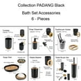 thumbnail image 4 of Black Padang Bathroom Accessory Set 6-Pieces Bamboo, 4 of 6