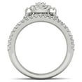 thumbnail image 3 of 1 1/10 Carat TW Cushion Halo Diamond Engagement Wedding Ring Bridal Set in 10k White Gold, 3 of 4