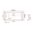 thumbnail image 3 of 2pcs Flat Metal Humbucker Pickup Mounting Rings Frame with Screws 92x46mm Black, 3 of 5