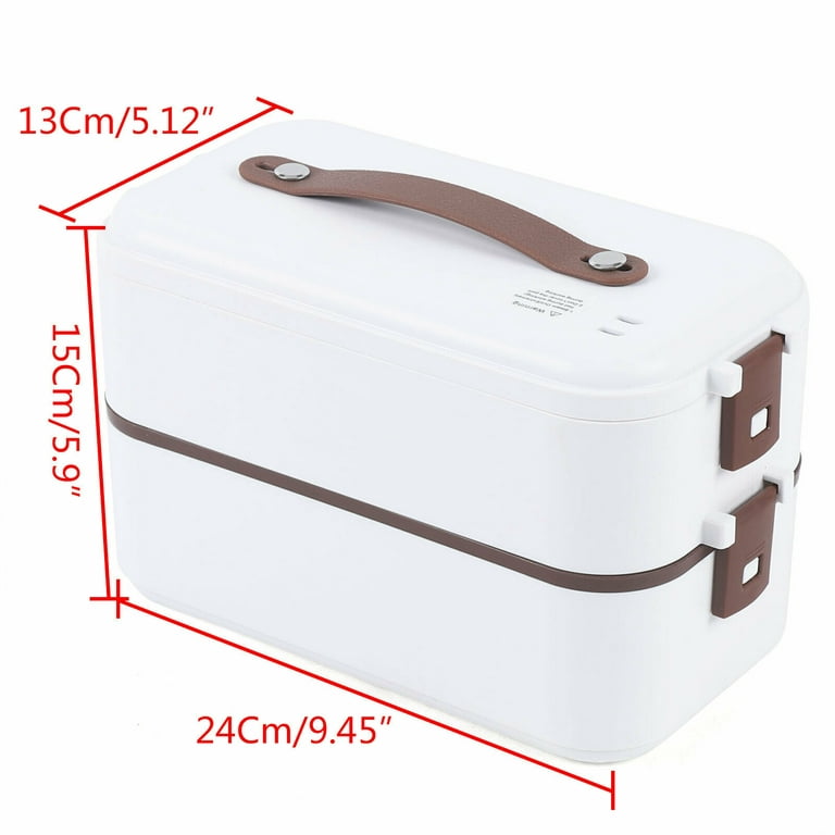 Electric Lunch Box Double Layer Portable Food Lunch Warmer Heating Box Heater with Removable Stainless Steel Food Container for Adults Men Women Kids