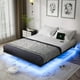 thumbnail image 1 of Somier flotante OLEVS tamaño queen con luces LED y cargador, 1 of 7