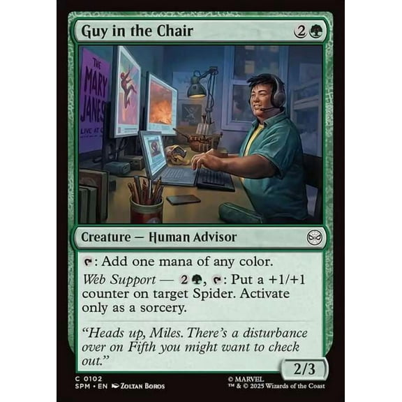 MtG Marvel's Spider-Man Common Guy in the Chair #102