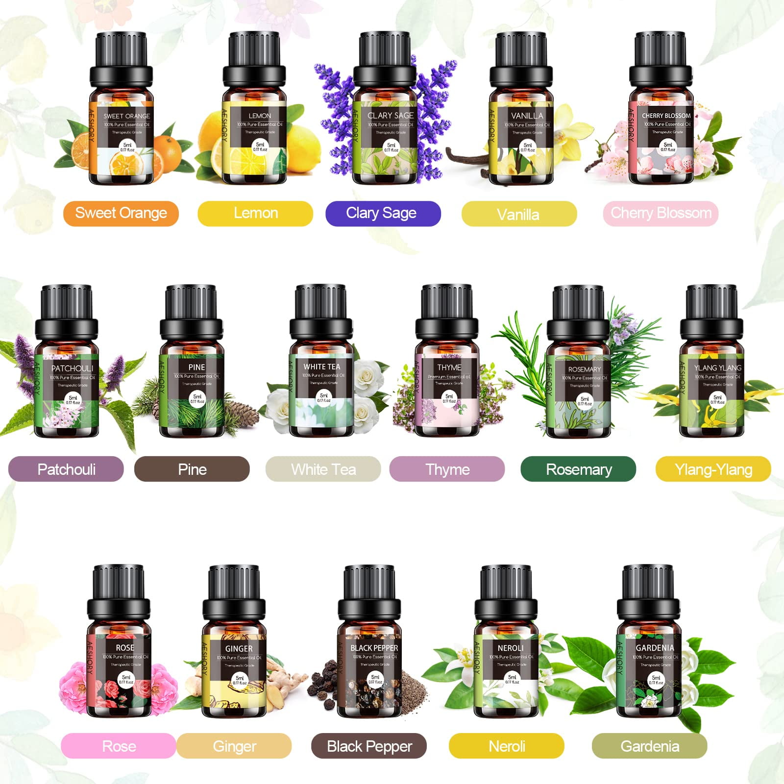 Organic Aromatherapy Essential Oils (set of 4) – Sensory