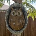 thumbnail image 3 of Funny Garden Tree Bark Decoration, Spring Outdoor Creative Ghost Face/Owl/Rabbit Garden Tree Statue Figurine Ornament, Poly Resin Yard Tree Hugger Props, Tree Sculpture Garden Decor (Owl), 3 of 8