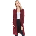 thumbnail image 1 of ClothingAve. Women's Long Open Cardigan-2 Female Cardigan, 1 of 14