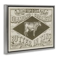 thumbnail image 4 of Stupell Industries Vintage Creamery Advertisement Food & Beverage Painting Gray Floater Framed Canvas Art Print Wall Art, 31 x 25, 4 of 10