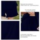 thumbnail image 5 of Conjunto de pijamas cortos para mujer, suave, agradable a la piel, transpirable, cuello redondo, manga corta, pantalones cortos, pijamas, conjunto informal para el hogar, azul oscuro L, 5 of 6