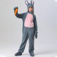 thumbnail image 2 of Zwiiyzr Girls Casual Cartoon Animal Jumpsuits Long Sleeve Hooded Rompers 5-12 Years Gray, 2 of 9