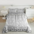thumbnail image 2 of jejeloiu Chic 3D Diamond Twin Comforter Sets,Silver Gray Bedding Set For Girls Kids Reversible 2-Piece, 2 of 8