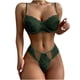 thumbnail image 1 of Gibobby Conjuntos de bragas de encaje Nueva sexy lencería de encaje ropa interior ropa de dormir anillo de pijamas liguero(Verde, G), 1 of 4