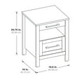 thumbnail image 2 of Stonebrook Nightstand with 2 USB Ports in Wood Classic Walnut Finish, 2 of 10