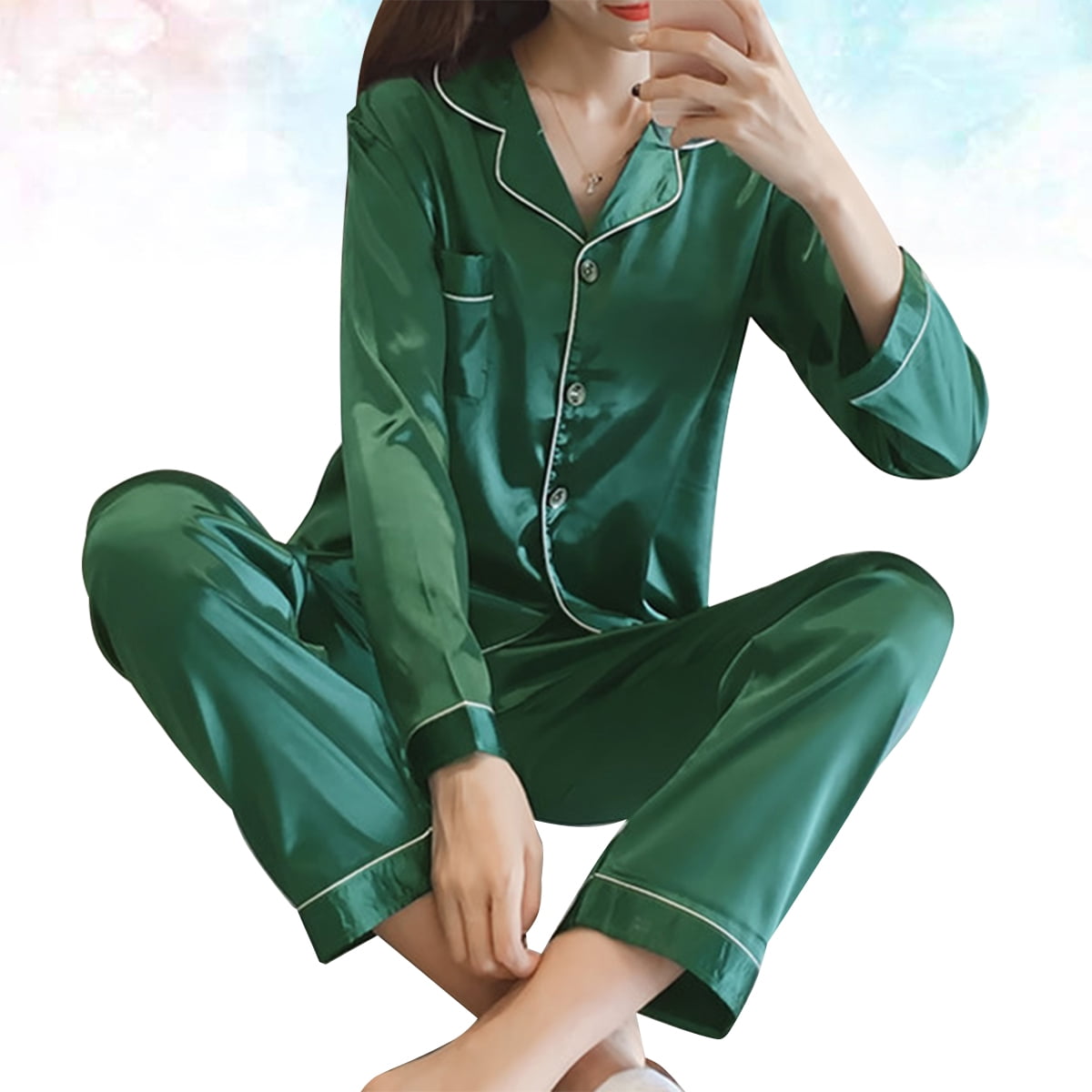 Green ladies pyjamas hotsell