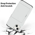 thumbnail image 4 of for iPhone 13 Mini Case with Card Holder,for iPhone 13 Mini Wallet Case Anti-Scratch Dual Layer Hidden Pocket Phone Case Shockproof Cover Compatible with for iPhone 13 Mini 5G-White, 4 of 12