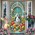 thumbnail image 6 of Yaoyar Happy Easter Door Cover Bunny Banner Large Fabric Colorful Spring Welcome Decoration for Easter Party Photo Booth Background Favor Supplies, 6 of 6