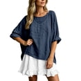 thumbnail image 2 of QSAWXQZ Women's 2 Piece Outfit Dress Set Long Sleeve Crew Neck Loose Top with Ruffle Hem Sleeveless Mini Dress for Casual Wear XL, 2 of 7