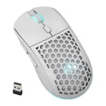 thumbnail image 1 of yeacher Souris de Jeu Silencieuse Rechargeable 2,4G avec Éclairage RVB, Design Ergonomique pour Ordinateur Portable et de Bureau, DPI Réglable, Boîtier Creux Blanc, Longue Autonomie de Batterie, 1 of 6