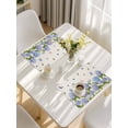 thumbnail image 5 of Hydrangeas Placemats Set of 4, Purple Floral Butterfly Leaves Beige Placemats for Dining Table, Place Mats for Kitchen Tabletop, Waterproof Wipeable Dining Table Mats Set, 5 of 9