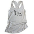 thumbnail image 1 of Mrs Tank Top, Ladies Racerback Tank Top, Wife Tank, Engaged Tank, Engagement Tank, Wedding Tank, Silver Gray, Medium, 1 of 1