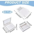 thumbnail image 2 of 20 Pcs Paper Boxes with Window Treat Boxes 9.45x7.28x1.77 Inch Bakery Boxes with PVC Visible Window Gift Packaging Boxes for Wedding Gift Soap Cookies and Party White, 2 of 9
