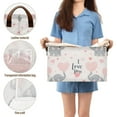 thumbnail image 5 of Yayeee Foldable Storage Basket for Shelves with Handles Set of 2 Waterproof Cloth Bins, Cute Elephant, 5 of 7