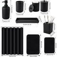 thumbnail image 2 of 21 Pcs Bathroom Accessory Set with Waterproof Shower Curtain and Non Slip Mat, Resin Bath Organizer with Toothbrush Holder and Lotion Soap Dispenser for Home Apartment, 2 of 6