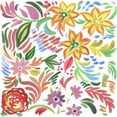 thumbnail image 2 of Del Sol, Ani 15x15 White Modern Wood Framed Museum Art Print Titled - Flora Square I, 2 of 4