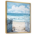 thumbnail image 2 of Designart "Coastal Simplicity Beach Fence II" Nautical & Beach Floater Framed Wall Decor, 2 of 7