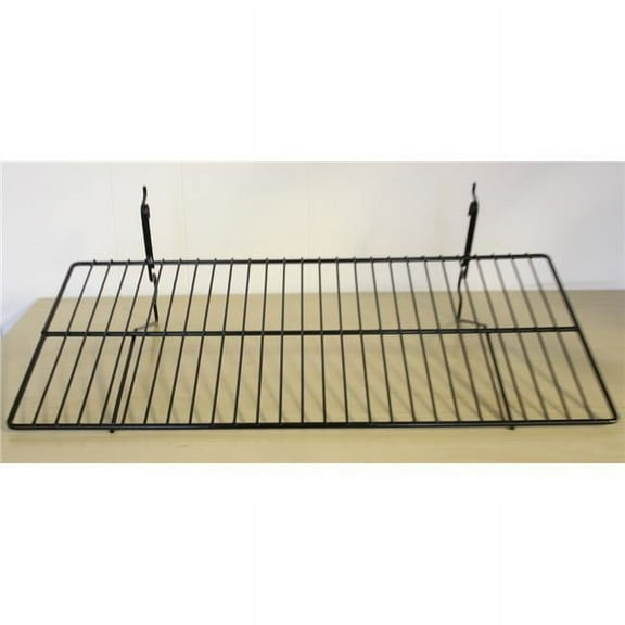 BSK2412-BLK 23.5 x 12 in. Wire Shelf for Grid & Slat Wall, Black
