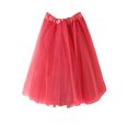 thumbnail image 2 of ZQUUVOU Girls Solid Ballet Tutu Skirt Layered Mesh Tulle Practice Skirt Dance Recital Performance Outfits Watermelon Red, 2 of 4