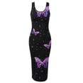 thumbnail image 4 of Lenago Robes de Cocktail Grande Taille pour Femmes Soirée Mode Décontractée Été Sans Manches Épaules Dénudées Imprimé Col Rond Robe d'Été Plage en Liquidation, 4 of 4