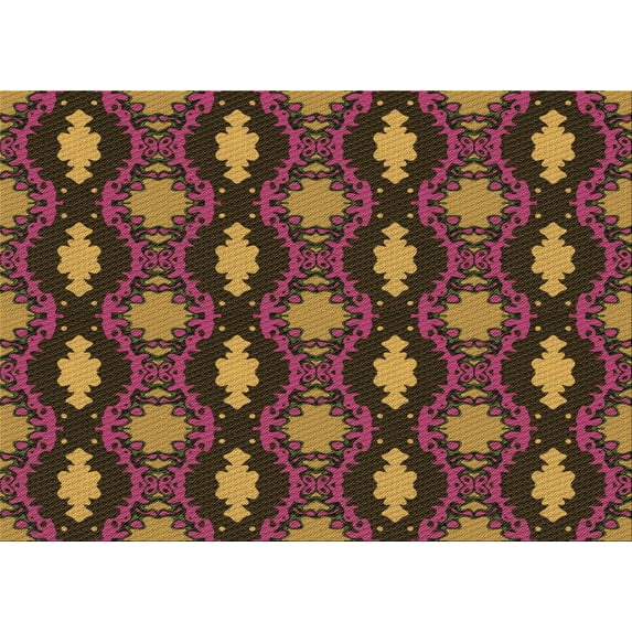 Ahgly Company Machine Washable Indoor Rectangle Transitional Plum Pie Purple Area Rugs, 2' x 4'