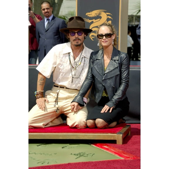Johnny Depp, Vanessa Paradis At The Press Conference For Handprint & Footprint Ceremony For Johnny Depp, Grauman'S